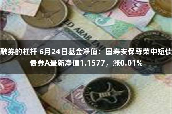 融券的杠杆 6月24日基金净值：国寿安保尊荣中短债债券A最新净值1.1577，涨0.01%