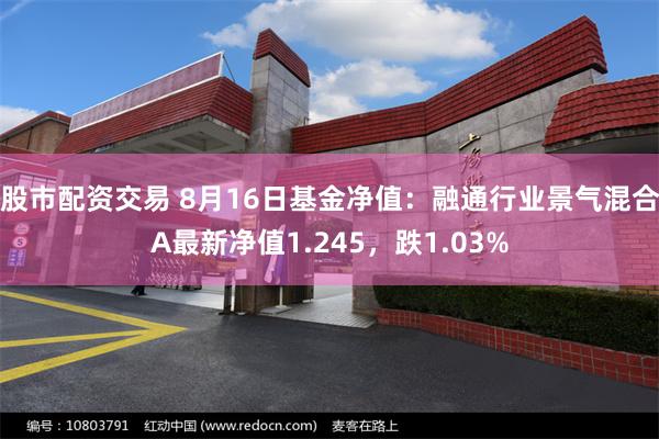 股市配资交易 8月16日基金净值：融通行业景气混合A最新净值1.245，跌1.03%